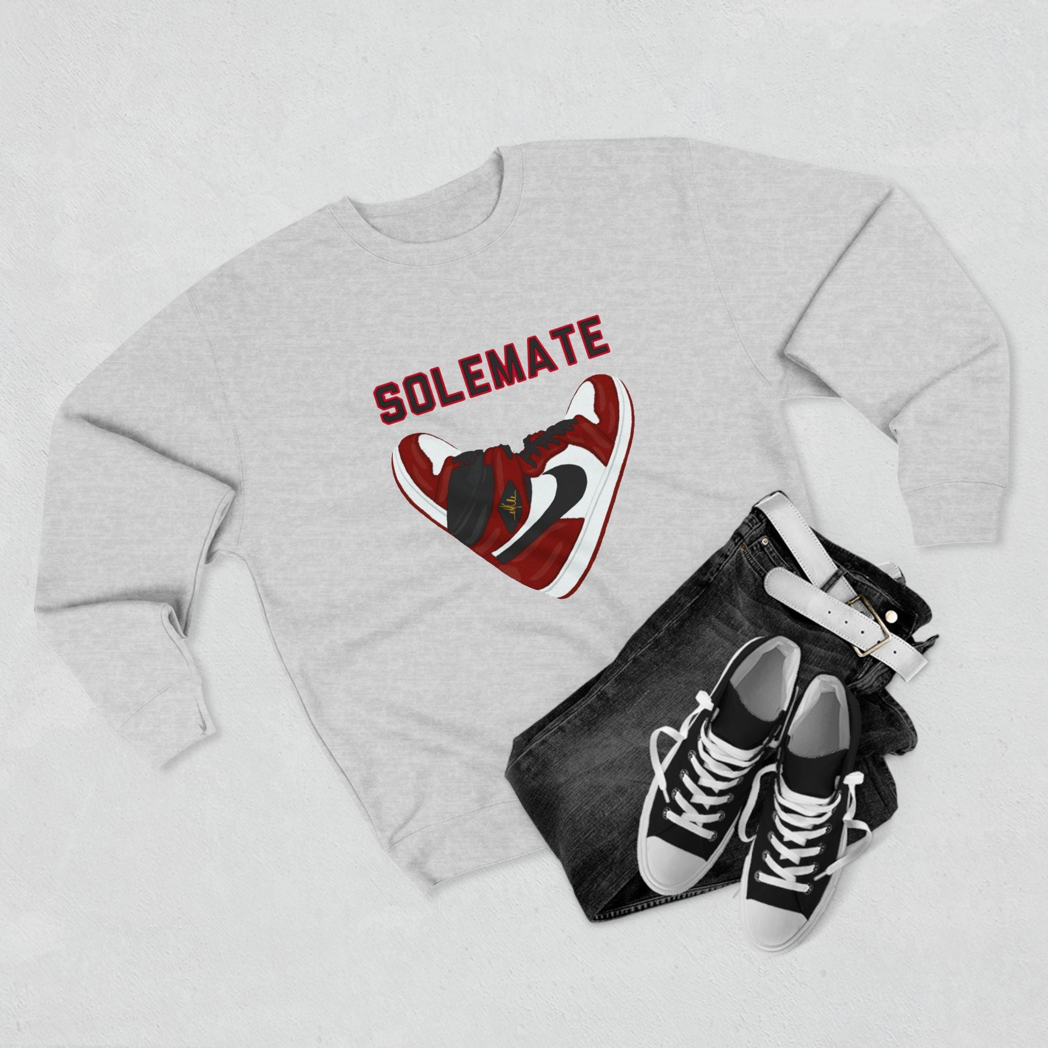 SOLEMATE Print Unisex Crewneck Sweatshirt