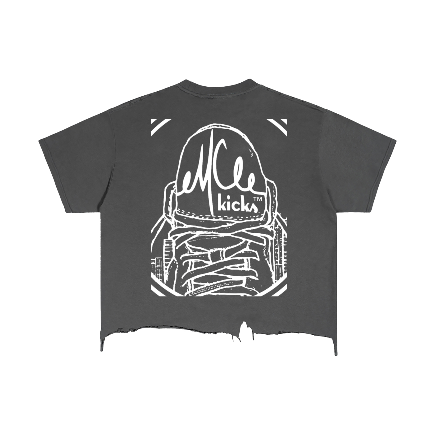 Vintage Wash Boxy Distressed Hem T-Shirt