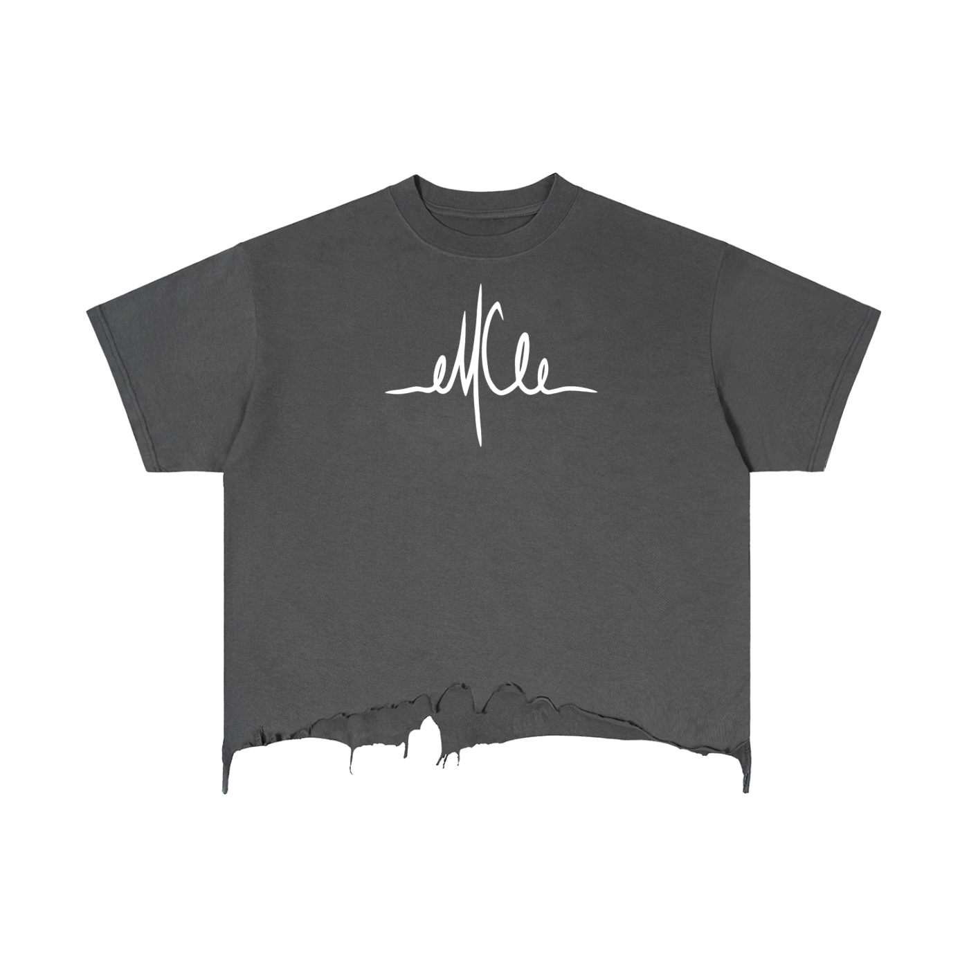 Vintage Wash Boxy Distressed Hem T-Shirt