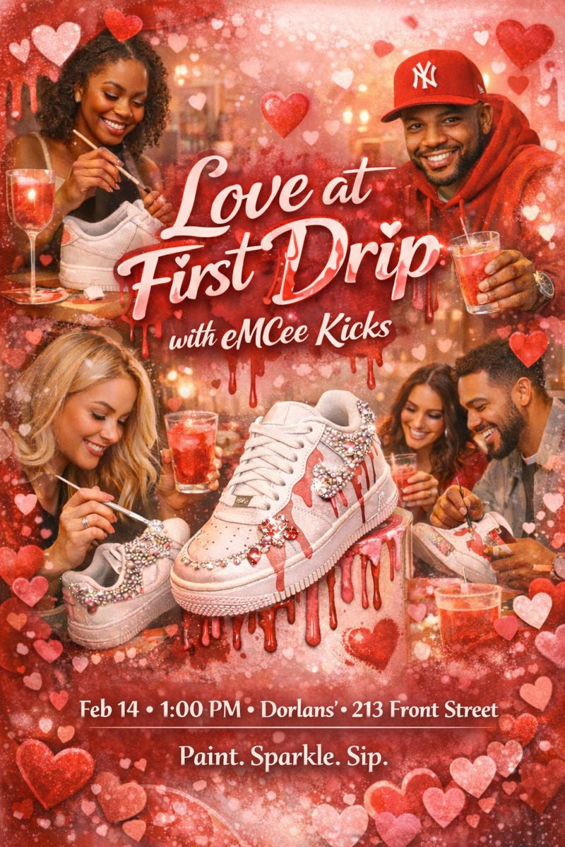 Drip & Sip Sneaker Customization Workshop | Paint & Sip NYC Experience🗽