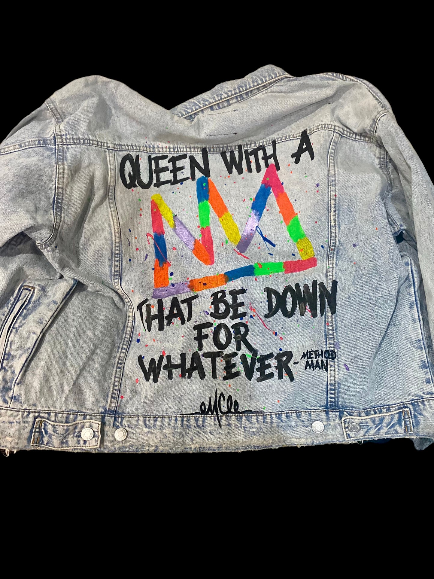'Queen With A Crown' Denim Jacket